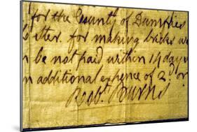 Robert Burns' Signature-Robert Burns-Mounted Giclee Print