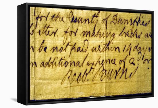 Robert Burns' Signature-Robert Burns-Framed Stretched Canvas