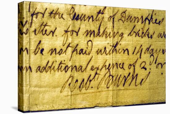 Robert Burns' Signature-Robert Burns-Stretched Canvas