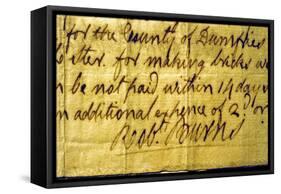 Robert Burns' Signature-Robert Burns-Framed Stretched Canvas