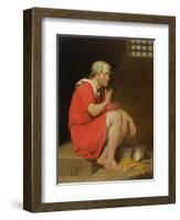 Robert (C.1054-1134) Duke of Normandy in Prison, 1779 (Oil on Copper)-John Downman-Framed Premium Giclee Print