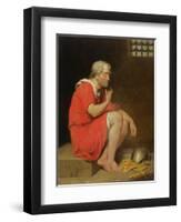 Robert (C.1054-1134) Duke of Normandy in Prison, 1779 (Oil on Copper)-John Downman-Framed Premium Giclee Print