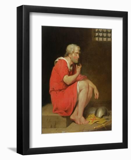 Robert (C.1054-1134) Duke of Normandy in Prison, 1779 (Oil on Copper)-John Downman-Framed Premium Giclee Print