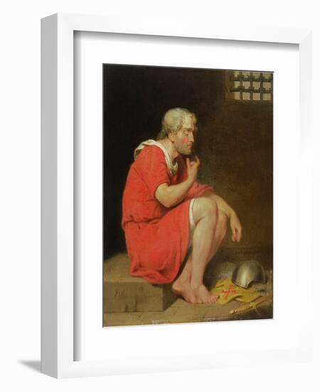 Robert (C.1054-1134) Duke of Normandy in Prison, 1779 (Oil on Copper)-John Downman-Framed Giclee Print