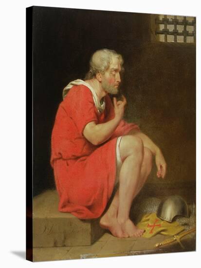 Robert (C.1054-1134) Duke of Normandy in Prison, 1779 (Oil on Copper)-John Downman-Stretched Canvas