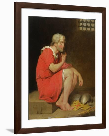 Robert (C.1054-1134) Duke of Normandy in Prison, 1779 (Oil on Copper)-John Downman-Framed Giclee Print