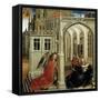 Robert Campin / The Annunciation, 1418-1419-Robert Campin-Framed Stretched Canvas