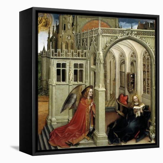 Robert Campin / The Annunciation, 1418-1419-Robert Campin-Framed Stretched Canvas