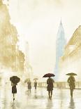 Paris Red Umbrella - Golden-Robert Canady-Giclee Print