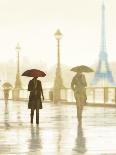 Paris Red Umbrella - Golden-Robert Canady-Stretched Canvas