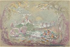 Lake Scene with Fairies and Swans-Robert Caney-Giclee Print