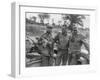 Robert Capa (Left) and Ernest Hemingway (Right) with their Driver U.S. Army Driver-null-Framed Photo