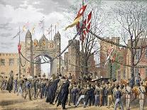 Eton Schools and the Boy's Arch - Visit Paid by Her Royal Highness the Princess of Denmark-Robert Charles Dudley-Mounted Giclee Print