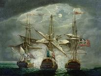 The Battle of St Vincent, 14 February 1797., 1798 (Oil on Canvas)-Robert Cleveley-Giclee Print