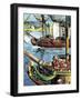 Robert Clive Sails Up the Bay of Bengal to the Mouth of the Ganges-English School-Framed Giclee Print
