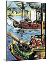 Robert Clive Sails Up the Bay of Bengal to the Mouth of the Ganges-English School-Mounted Giclee Print