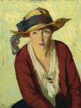 The Beach Hat, 1914 (Oil on Canvas)-Robert Cozad Henri-Giclee Print