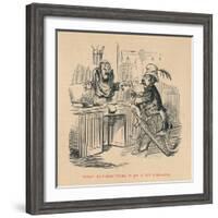 'Robert Curthose trying to get a Bill discounted', c1860, (c1860)-John Leech-Framed Giclee Print