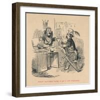 'Robert Curthose trying to get a Bill discounted', c1860, (c1860)-John Leech-Framed Giclee Print