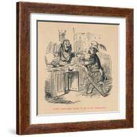 'Robert Curthose trying to get a Bill discounted', c1860, (c1860)-John Leech-Framed Giclee Print