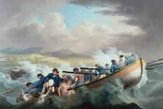 Survivors from a shipwreck off the Isle of Wight being rescued by the crew of HMS Juno, 1800-Robert Dodd-Giclee Print