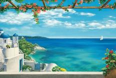 Mediterranean Bay-Robert Dominguez-Stretched Canvas