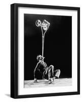 Robert Dotzauer's Muscular Chin Balancing a Lawn Mower-Ralph Crane-Framed Photographic Print
