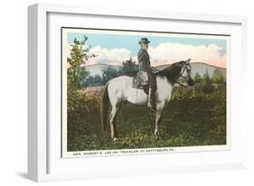 Robert E. Lee on Horse, Gettysburg, Pennsylvania-null-Framed Art Print