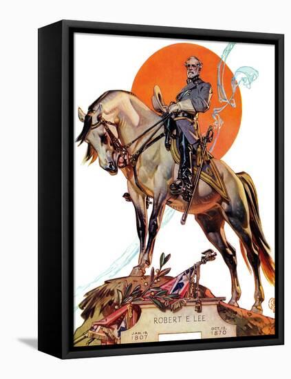 "Robert E. Lee on Traveler," January 20, 1940-Joseph Christian Leyendecker-Framed Stretched Canvas