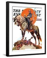 "Robert E. Lee on Traveler," Saturday Evening Post Cover, January 20, 1940-Joseph Christian Leyendecker-Framed Giclee Print