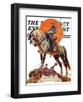 "Robert E. Lee on Traveler," Saturday Evening Post Cover, January 20, 1940-Joseph Christian Leyendecker-Framed Premium Giclee Print