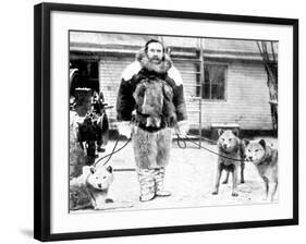 Robert E. Peary and Some Husky Dogs, 1909-null-Framed Art Print