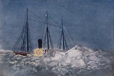 Illumination of the 'Roosevelt' in Winter Quarters on a Moonlit Night-Robert Edwin Peary-Mounted Giclee Print