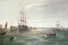 Portsmouth Harbour: HMS 'Victory' among the Hulks, 1892-Robert Ernest Roe-Giclee Print