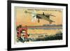 Robert Esnault-Pelterie Flying over the Lac Du Trou Sale, France, 1908-null-Framed Giclee Print