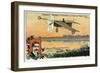 Robert Esnault-Pelterie Flying over the Lac Du Trou Sale, France, 1908-null-Framed Giclee Print