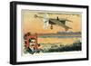 Robert Esnault-Pelterie Flying over the Lac Du Trou Sale, France, 1908-null-Framed Giclee Print