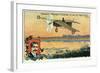 Robert Esnault-Pelterie Flying over the Lac Du Trou Sale, France, 1908-null-Framed Giclee Print