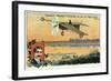 Robert Esnault-Pelterie Flying over the Lac Du Trou Sale, France, 1908-null-Framed Giclee Print