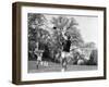 Robert F Kennedy and Family Outside Playing Football with His Brother Senator John F. Kennedy-Paul Schutzer-Framed Premium Photographic Print