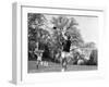 Robert F Kennedy and Family Outside Playing Football with His Brother Senator John F. Kennedy-Paul Schutzer-Framed Premium Photographic Print
