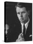 Robert F. Kennedy at Teamster Hearings-Ed Clark-Stretched Canvas