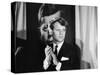 Robert F. Kennedy Campaigning in Front of Poster Portrait of His Brother President John F. Kennedy-Bill Eppridge-Stretched Canvas