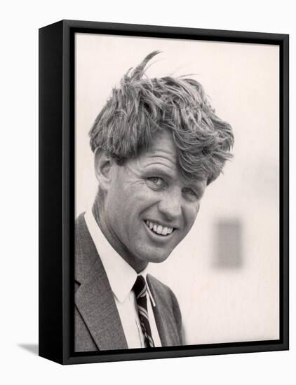 Robert F. Kennedy During Campaign Trip to Support Local Democrats Running for Election-Bill Eppridge-Framed Stretched Canvas