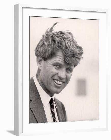 Robert F. Kennedy During Campaign Trip to Support Local Democrats Running for Election-Bill Eppridge-Framed Photographic Print