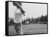 Robert F. Kennedy in Informal Shot Outside W. Brother Senator John F. Kennedy Playing Football-null-Framed Stretched Canvas