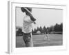 Robert F. Kennedy in Informal Shot Outside W. Brother Senator John F. Kennedy Playing Football-null-Framed Photographic Print