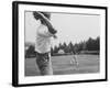 Robert F. Kennedy in Informal Shot Outside W. Brother Senator John F. Kennedy Playing Football-null-Framed Photographic Print
