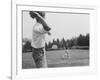 Robert F. Kennedy in Informal Shot Outside W. Brother Senator John F. Kennedy Playing Football-null-Framed Photographic Print