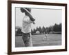 Robert F. Kennedy in Informal Shot Outside W. Brother Senator John F. Kennedy Playing Football-null-Framed Photographic Print